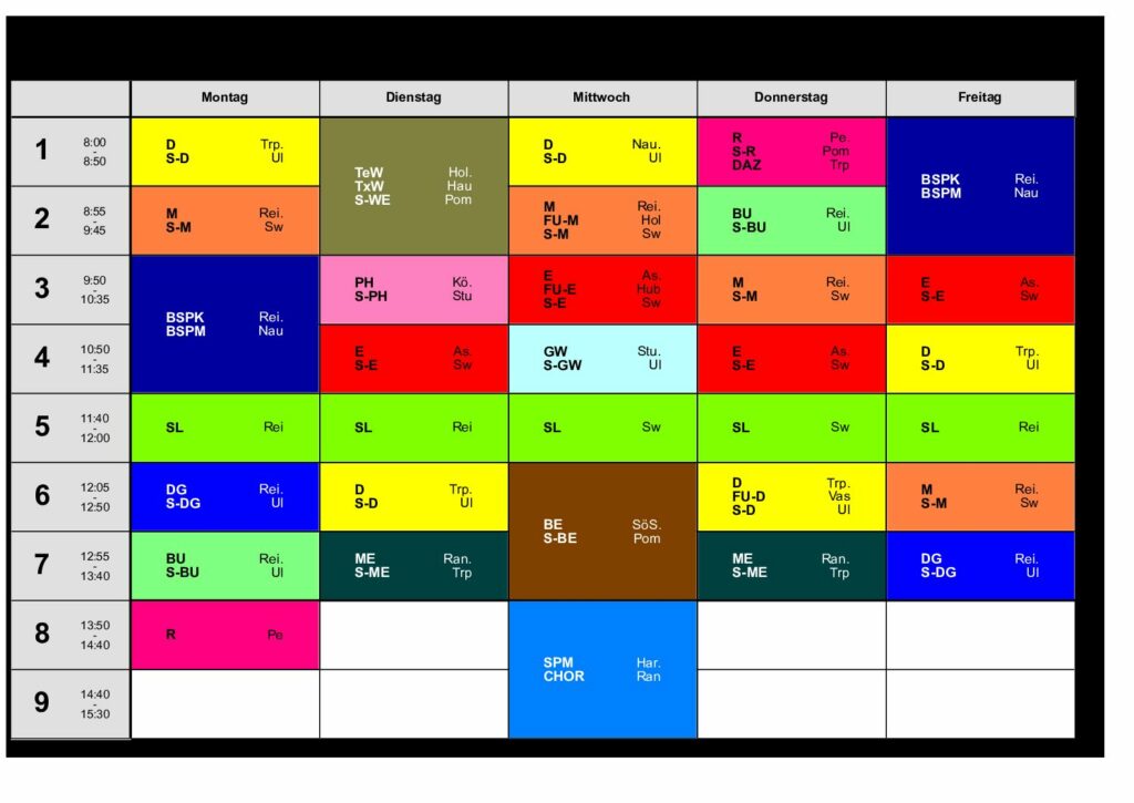 Stundenpläne – MS Arnfels